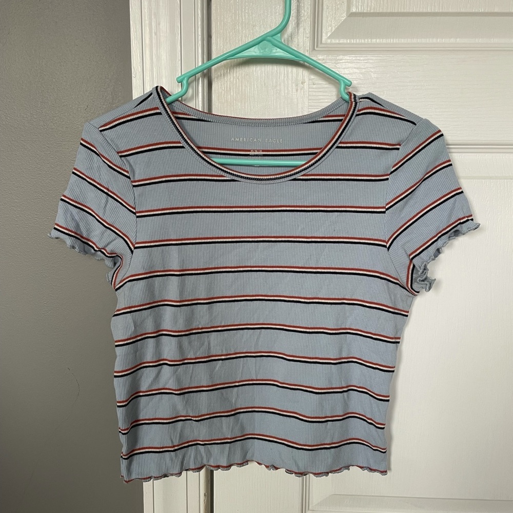 American eagle ruffle baby doll tee